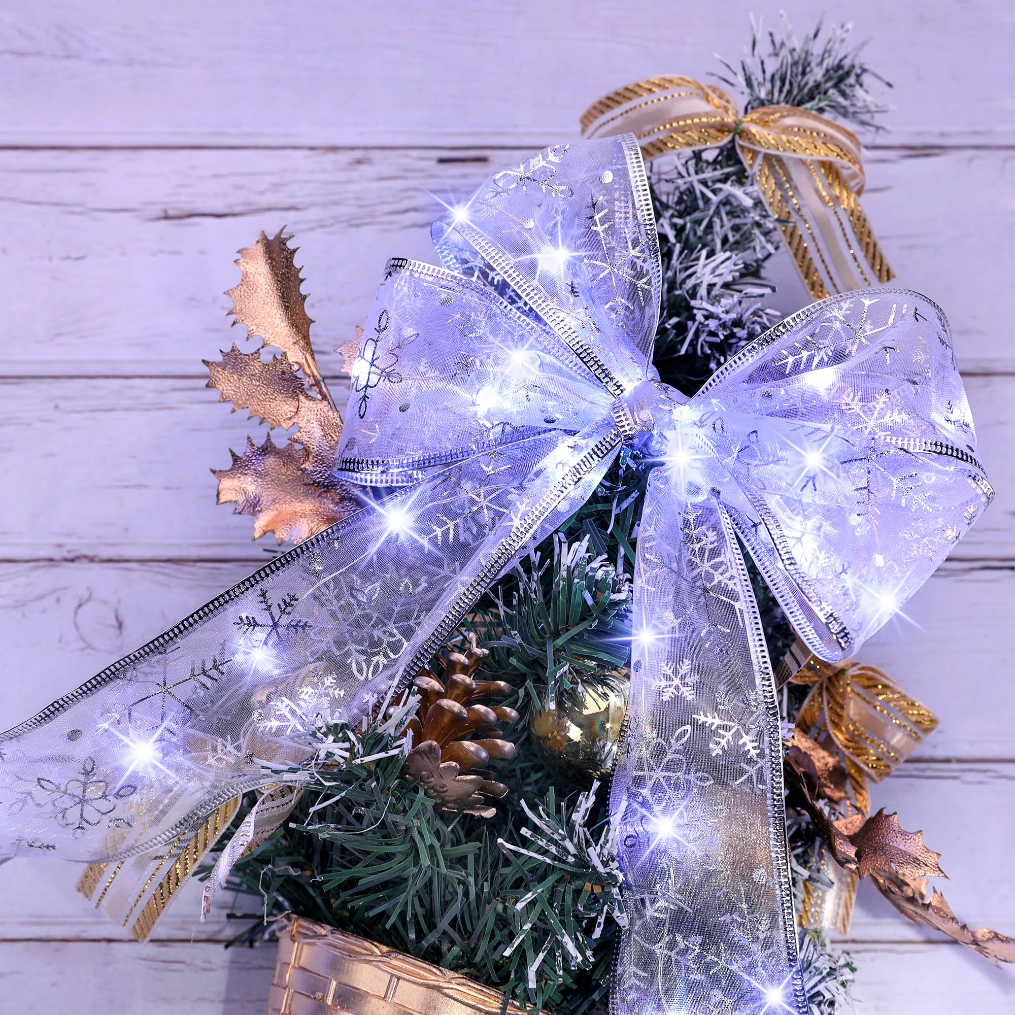 クリスマス リボン ライト クリスマスツリー デコレーション　クリスマス 楽天市場】LEDリボンライト クリスマス 電池式 ライト