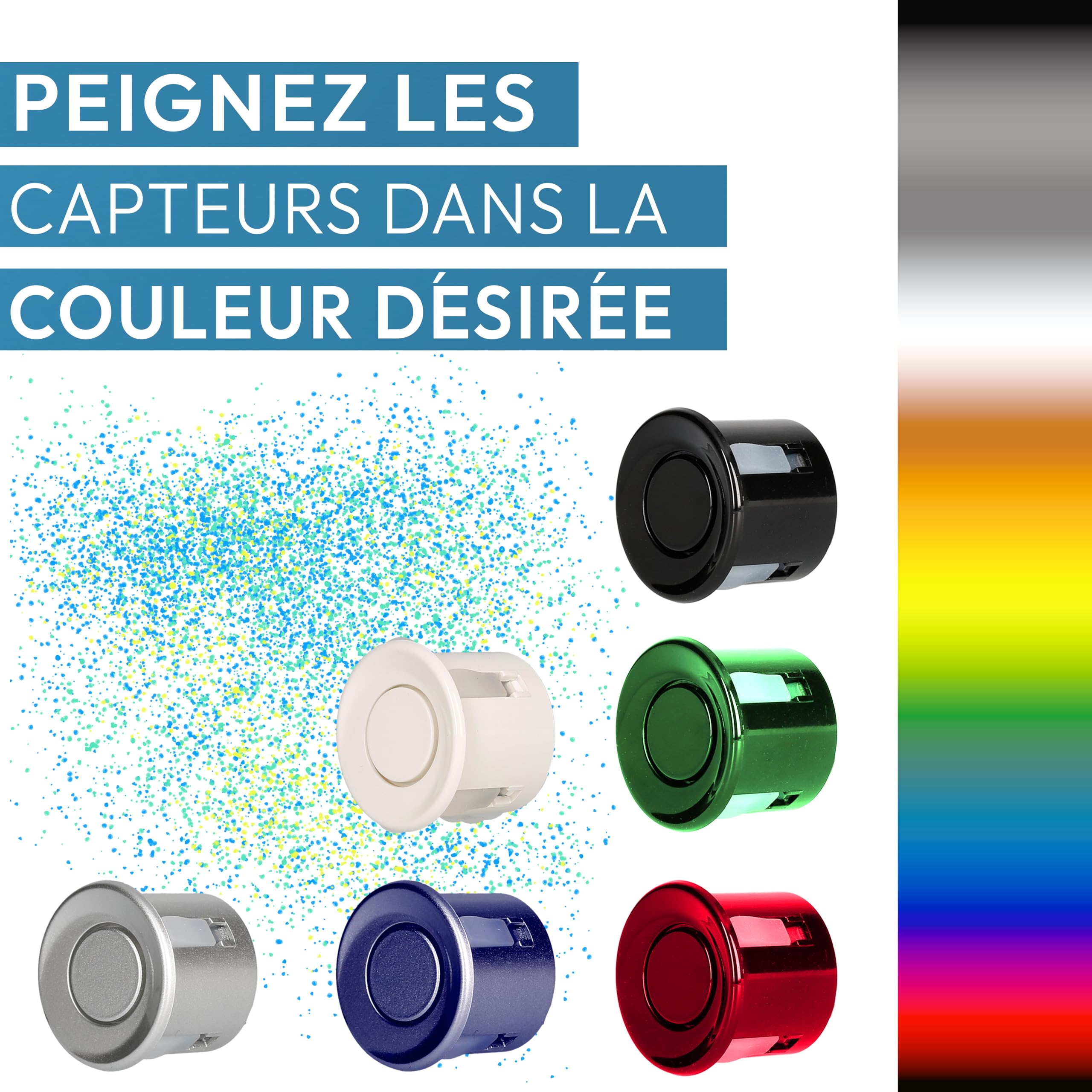 Vega R4S Aider Système Parking avec écran Couleur et Beeper intégré/Comprend 4 capteurs de Couleurs et Motifs Assortis