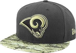 New Era 59Fifty Hat Los Angeles Rams NFL 2016 Salute to Service Gray/Camo Cap - coolthings.us