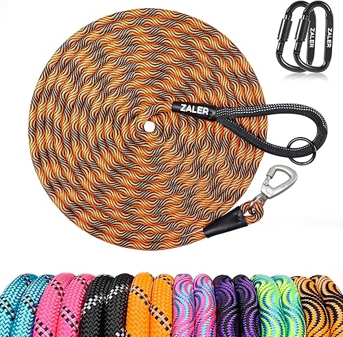 Miniatura 20 de ZALER Correa larga para perro, correa de entrenamiento de perros de 50 pies, 30, 20, 15 y 10 pies, correa de entrenamiento para perros, correa Negro