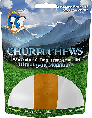 Churpichews Masticable natural de larga duración para perros, mediano, 2.5 onzas, 1 pieza