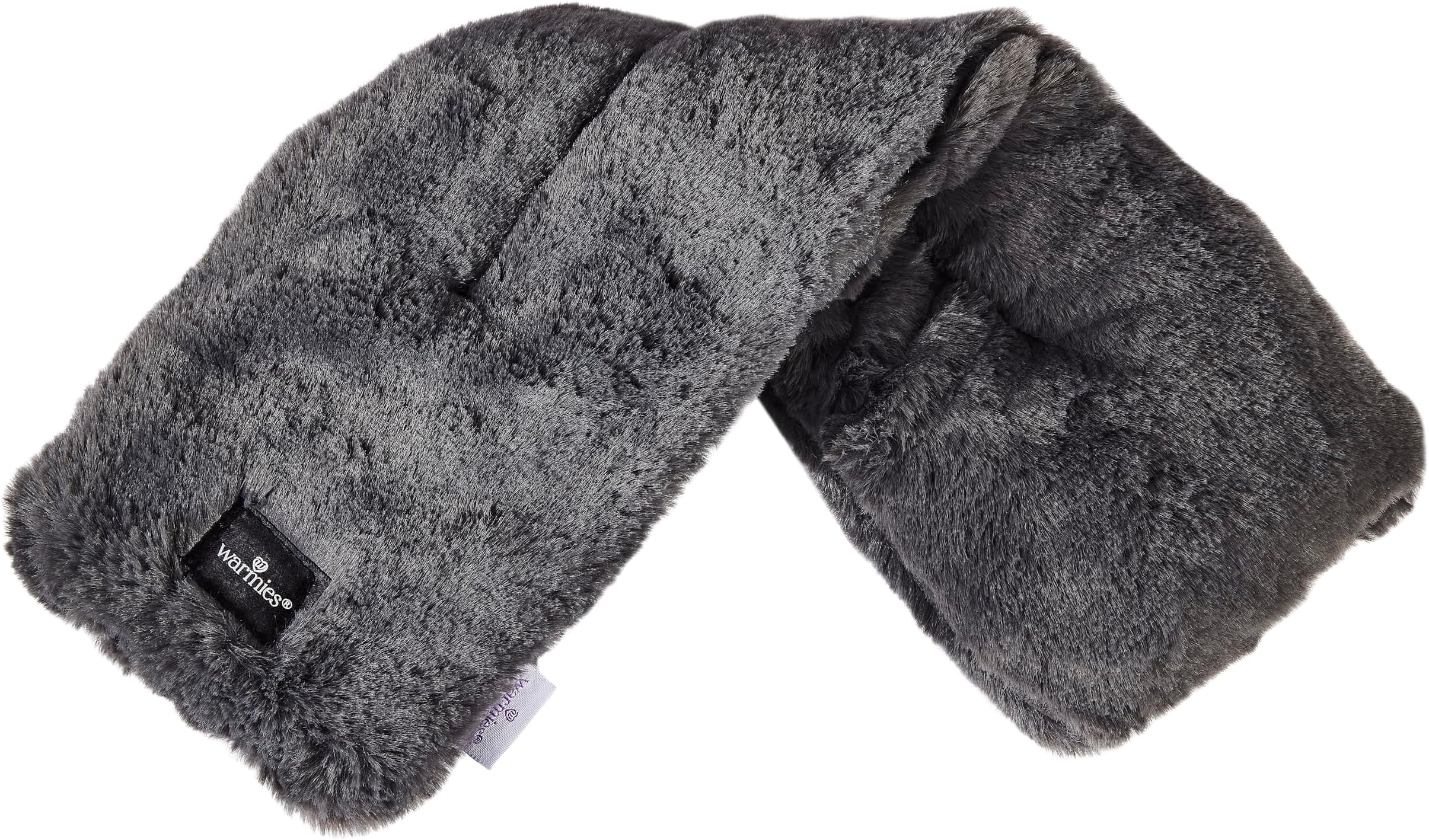 Microwavable Neck Wrap, Heatable Heat Pad with French Lavender Scent, Chill in a Freezer for Cooling Relief, Steel Colour