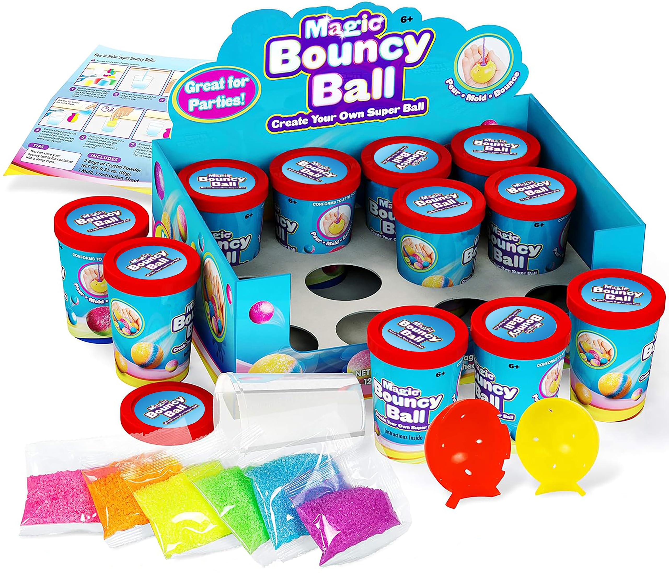 Creative Kids DIY Magic Bouncy Balls - 43 Ball Kit - STEM Science Toys — Amazon image 9