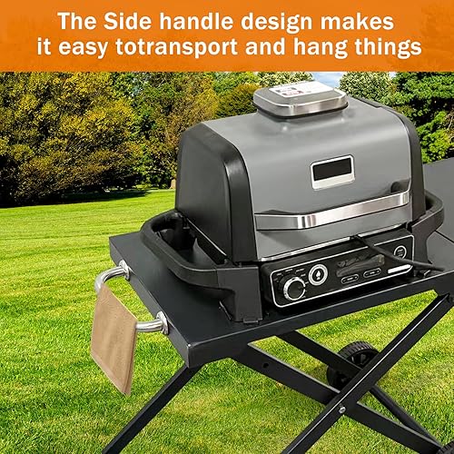 Miniatura 2 de KEESHA Soporte de parrilla plegable para parrilla Ninja Woodfire al aire libre serie OG700, carrito plegable para parrilla Ninja XSKGRDPLT Woodfire