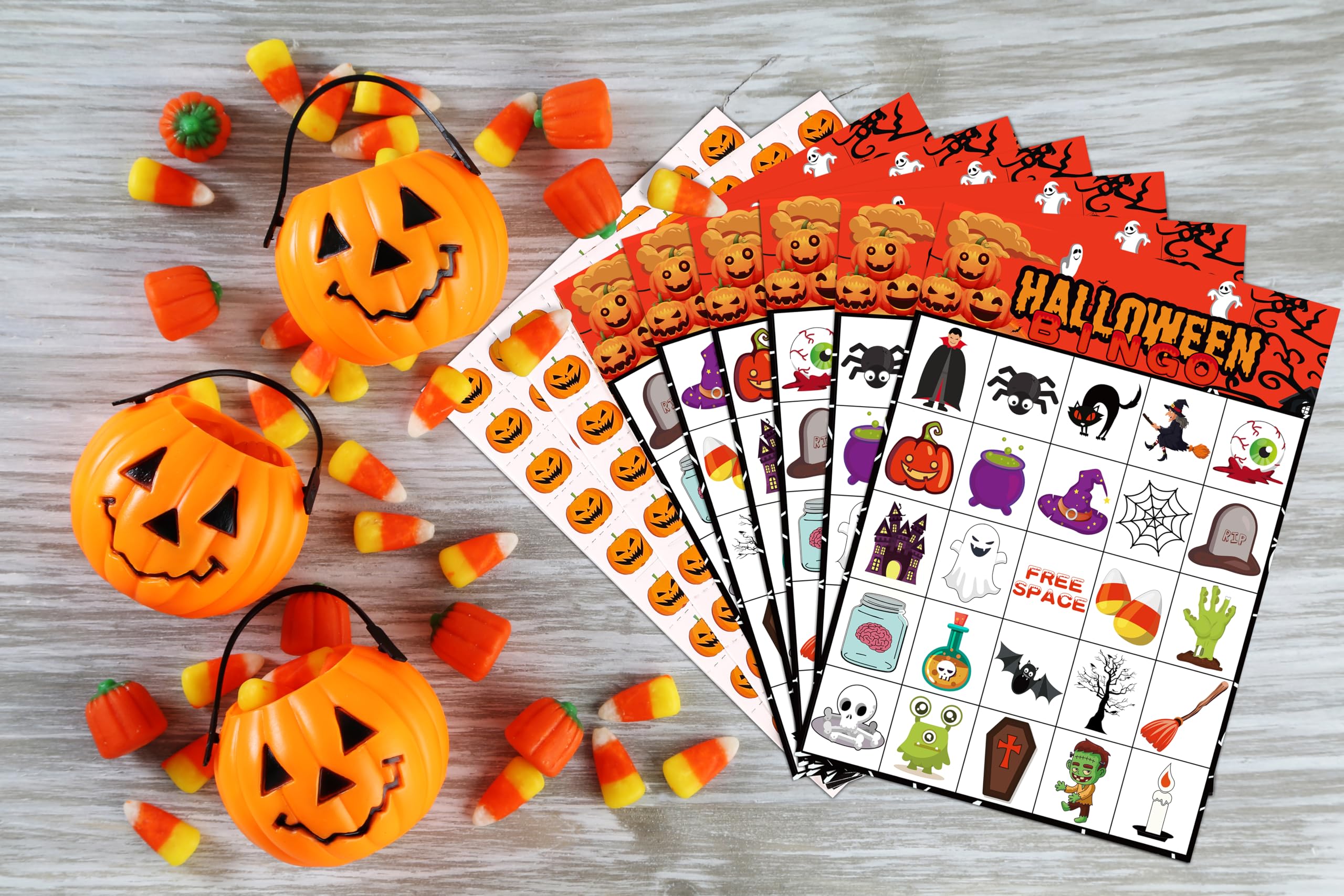 Halloween Party Bingo Game Set Bingo Board Game For Kids Thicker