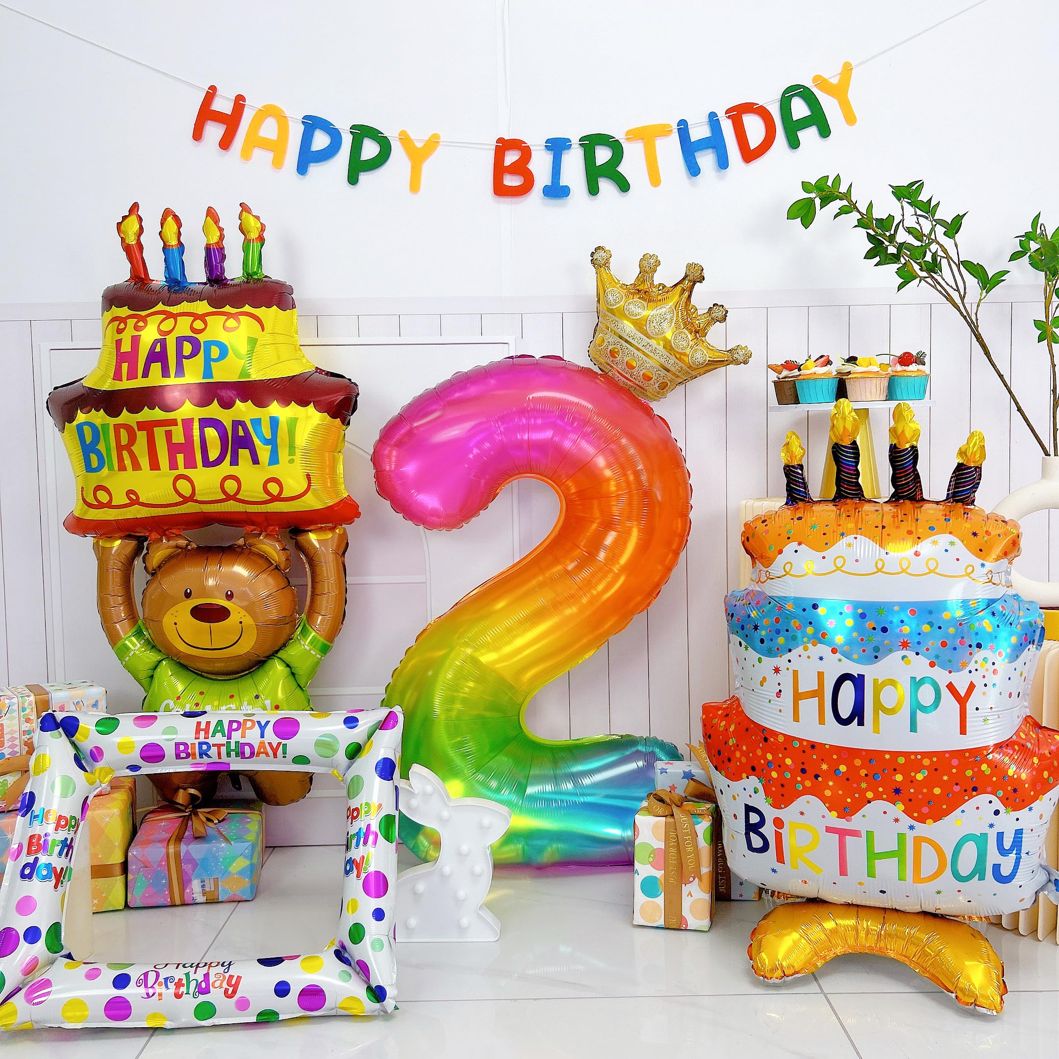 2歳 誕生日 飾り付け 女の子 男の子 大人 パーティーグッズ 誕生日バルーン バースデー 飾り 誕生日グッズ おしゃれ 写真撮影