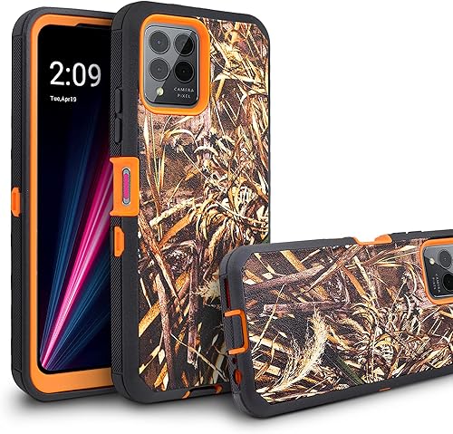 Miniatura 6 de Funda para T-Mobile Revvl 6 Pro 5G, funda para teléfono con protector de pantalla integrado, clip giratorio para cinturón, protección de cuerpo