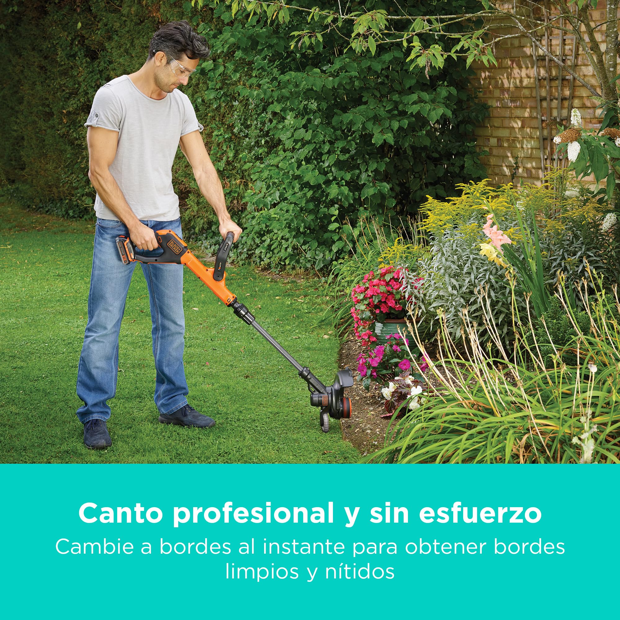 BLACK+DECKER POWERCONNECT Débroussailleuse, Coupe-bordures sans Fil de 30 cm (sans batterie ni chargeur), 28cm, STC1820PCB-XJ