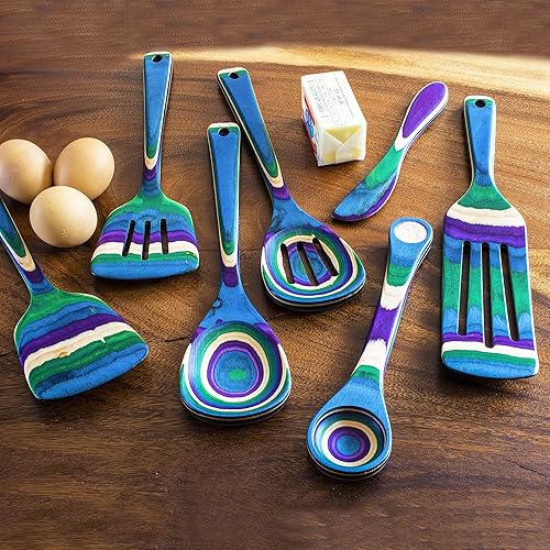 Miniatura 3 de Baltique Mumbai Collection - Juego de utensilios de cocina de 7 piezas, seguro para antiadherentes