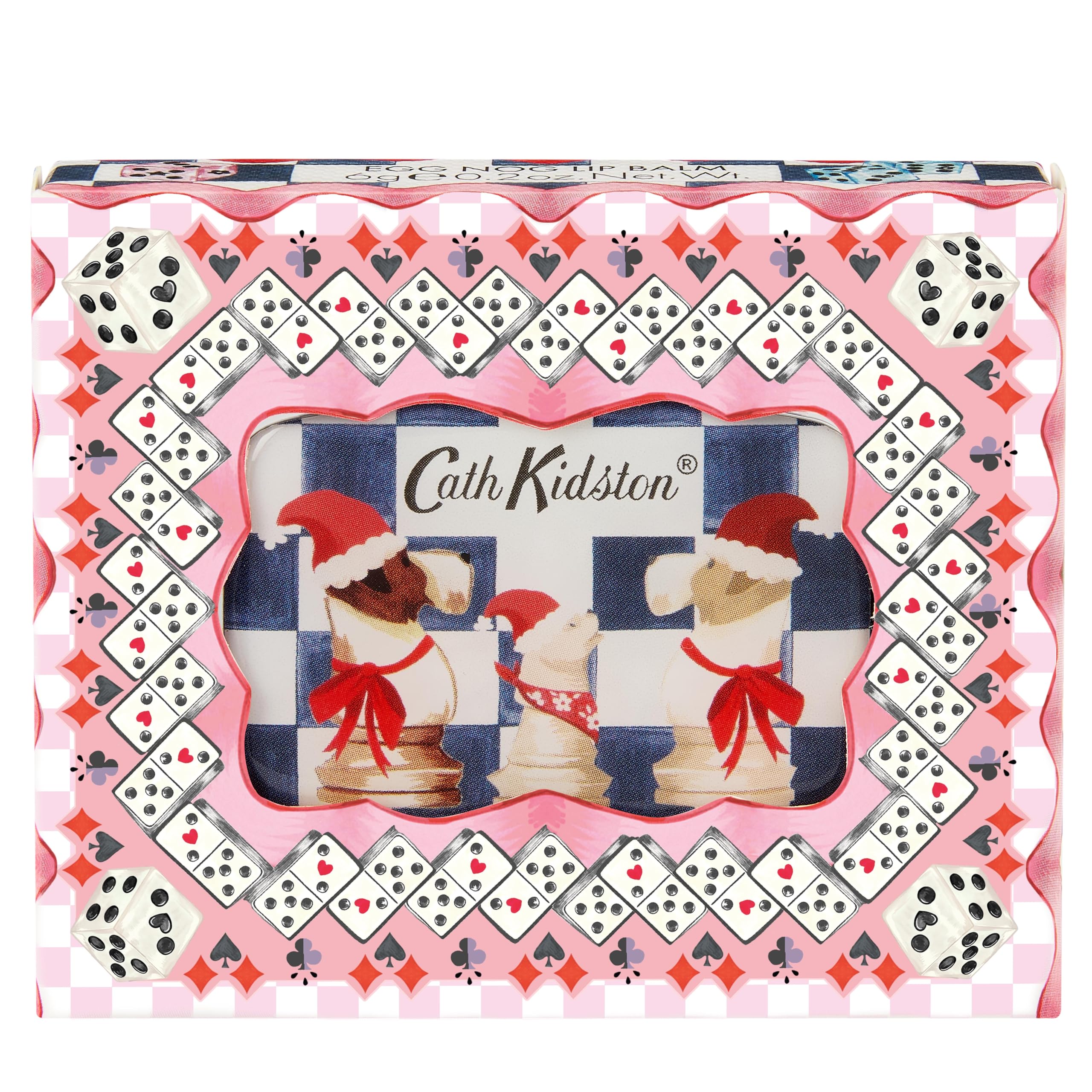 Cath Kidston Lip Balm 6g With Compact Mirror in Display Tray, Shea Butter, Vanilla Eggnog, Pocket and Travel Size