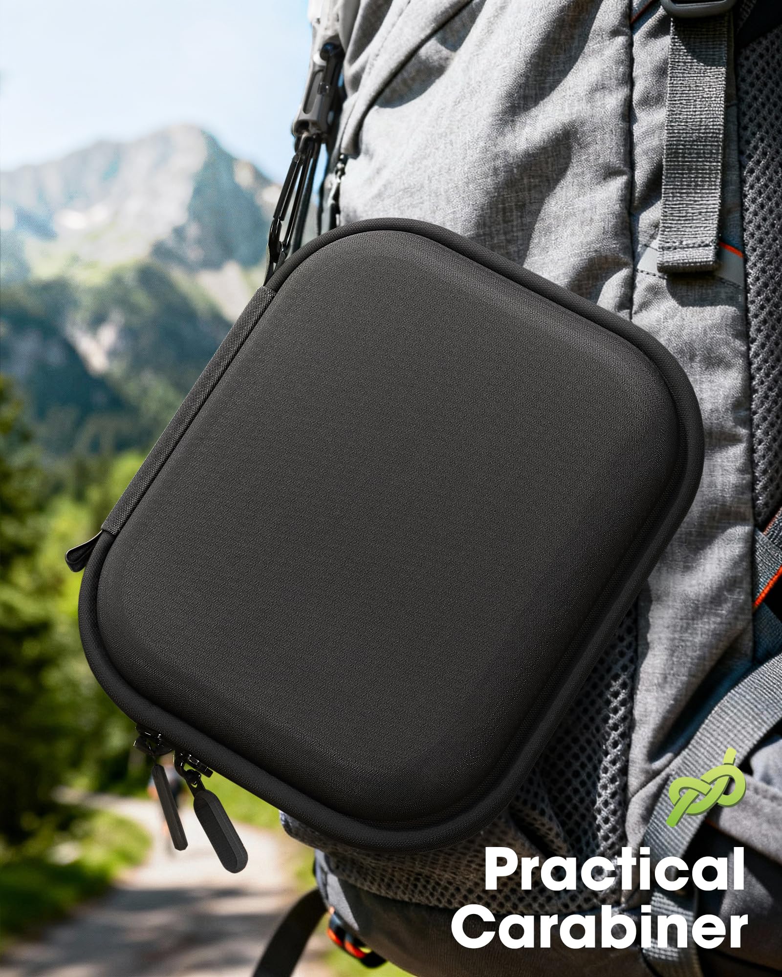 ProCase Custodia da Trasporto per Insta 360 Go Ultra Pacchetto Standard, Borsa di Viaggio Protettiva con Cinturino per Go Ultra Action Camera Accessori -Nero