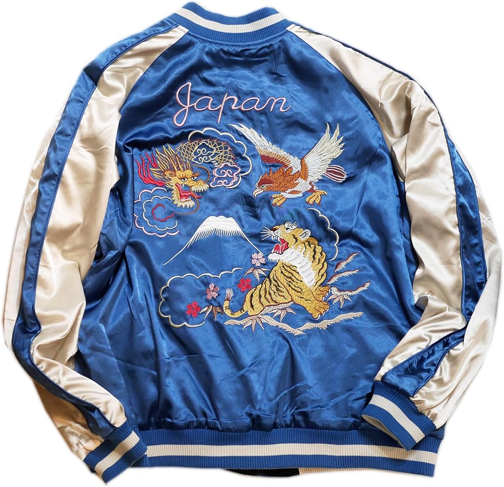 TEDMAN ２面用 日本限定 スカジャン　龍　別珍　サテン Amazon | Japanesque （ジャパネスク）別珍／サテン リバーシブル