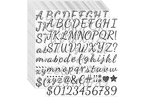 1245Pcs Letter Stickers Black