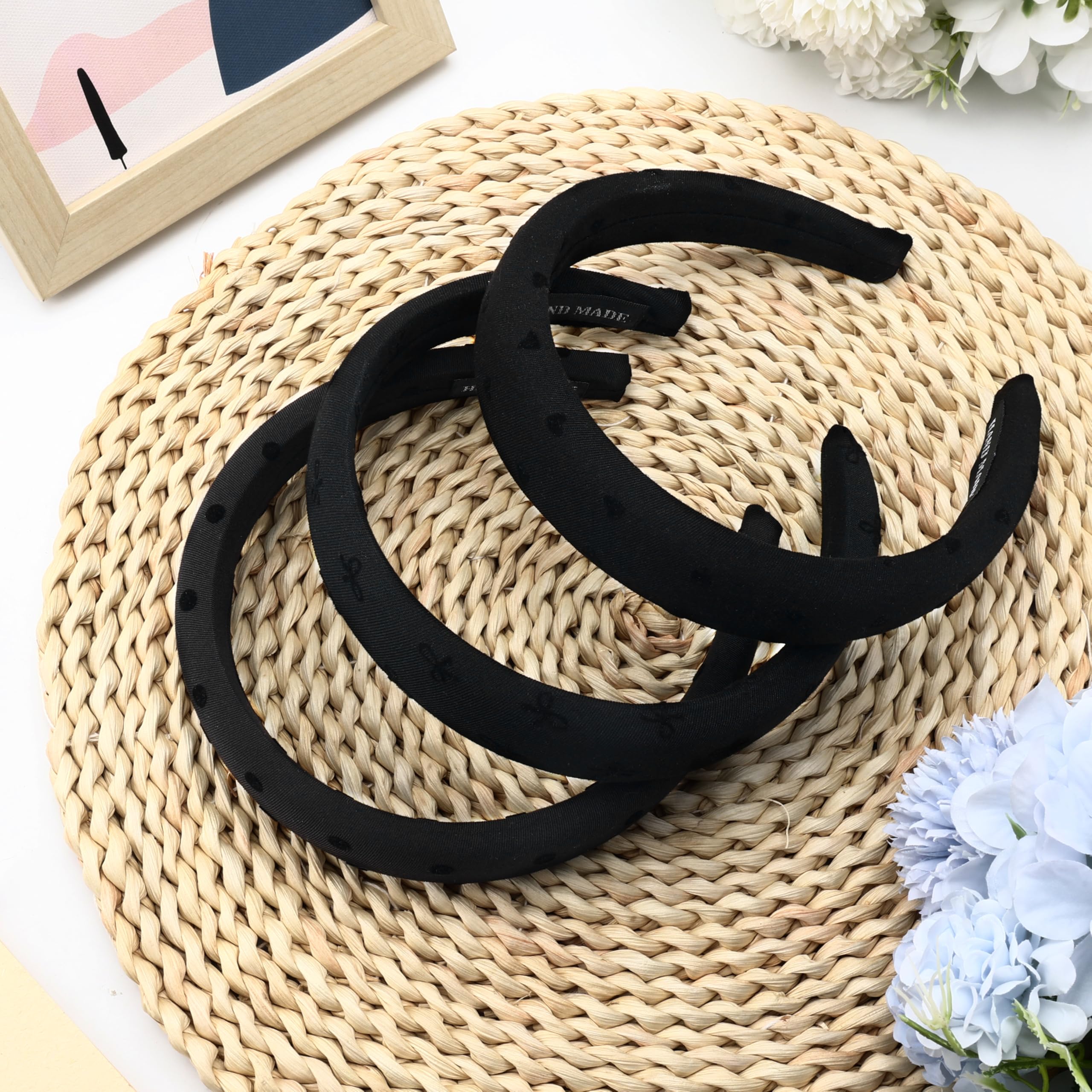 Amazon.com : 3Pcs Padded Headband for Women Girls Black  display picture 2