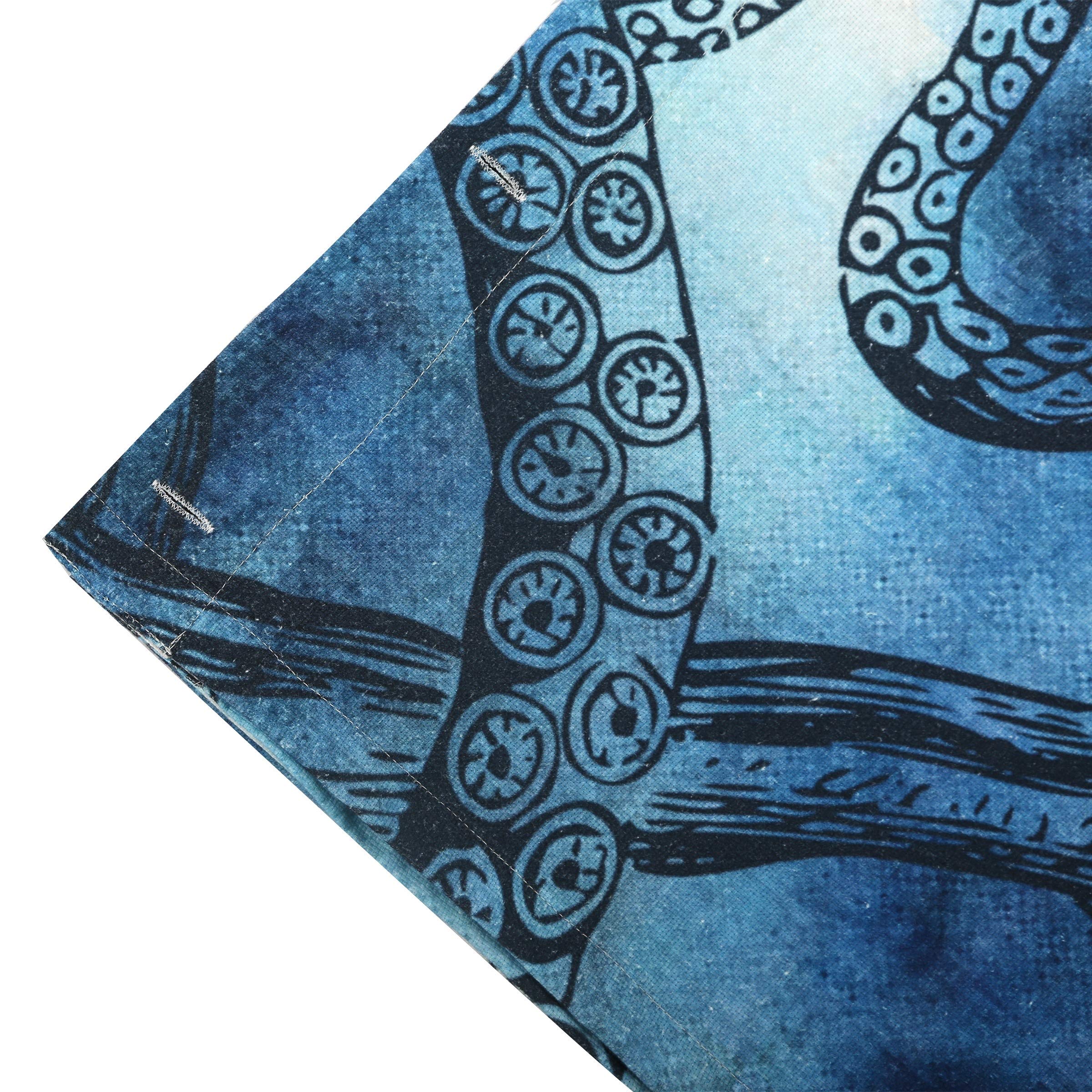 Thomas Paul Octopus Shibori Cortina de Ducha, algodón, índigo, 182,88 x 182,88 cm