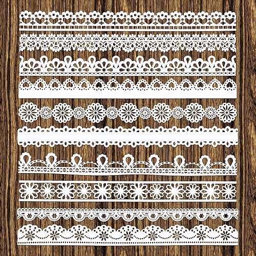 OOTSR 10 piezas de papel de encaje de papel de recortes, paquete de papel de encaje para cartulina álbum de recortes DIY marco de fotos álbum hecho