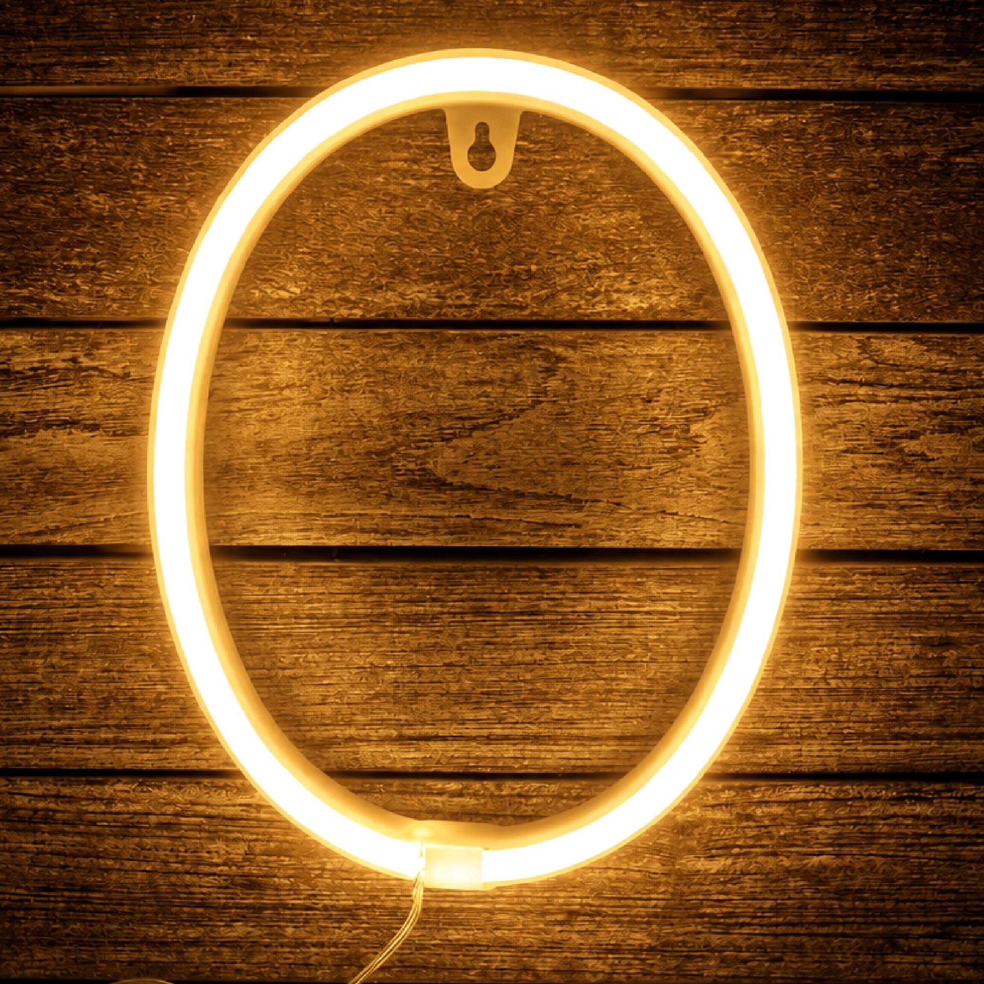 Number Neon Sign, Light up Number 0, 22cm Warm White Number Light Sign for Birthday