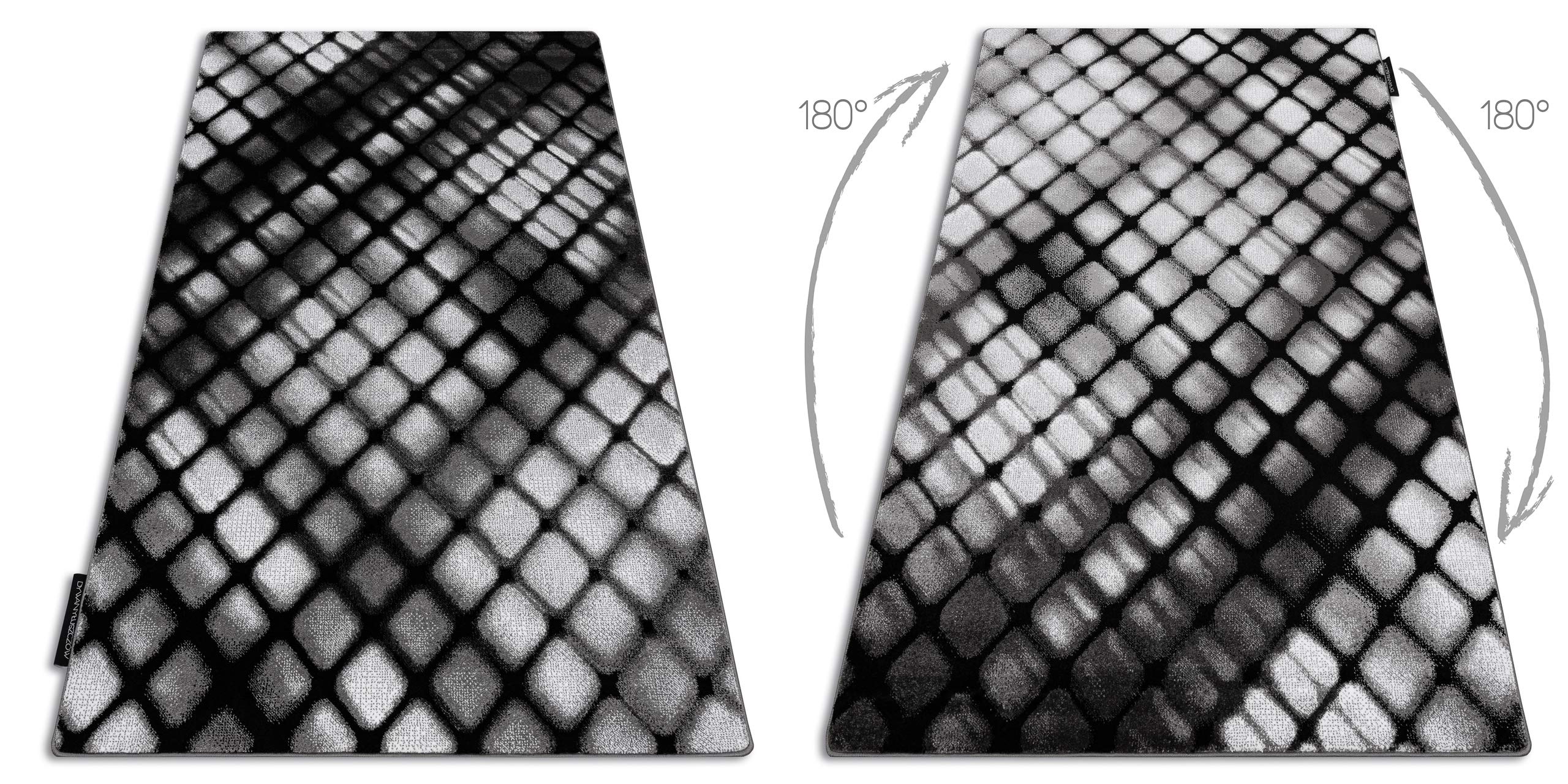 Dywan INTERO Reflex 3D kratka szary 140 x 190 cm szary