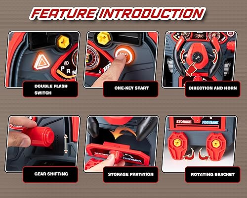 Miniatura 5 de Juguetes interactivos para desmontar, juego de mecánico para niños y kit de construcción de motor para niños pequeños de 3 a 5 años, juguetes de