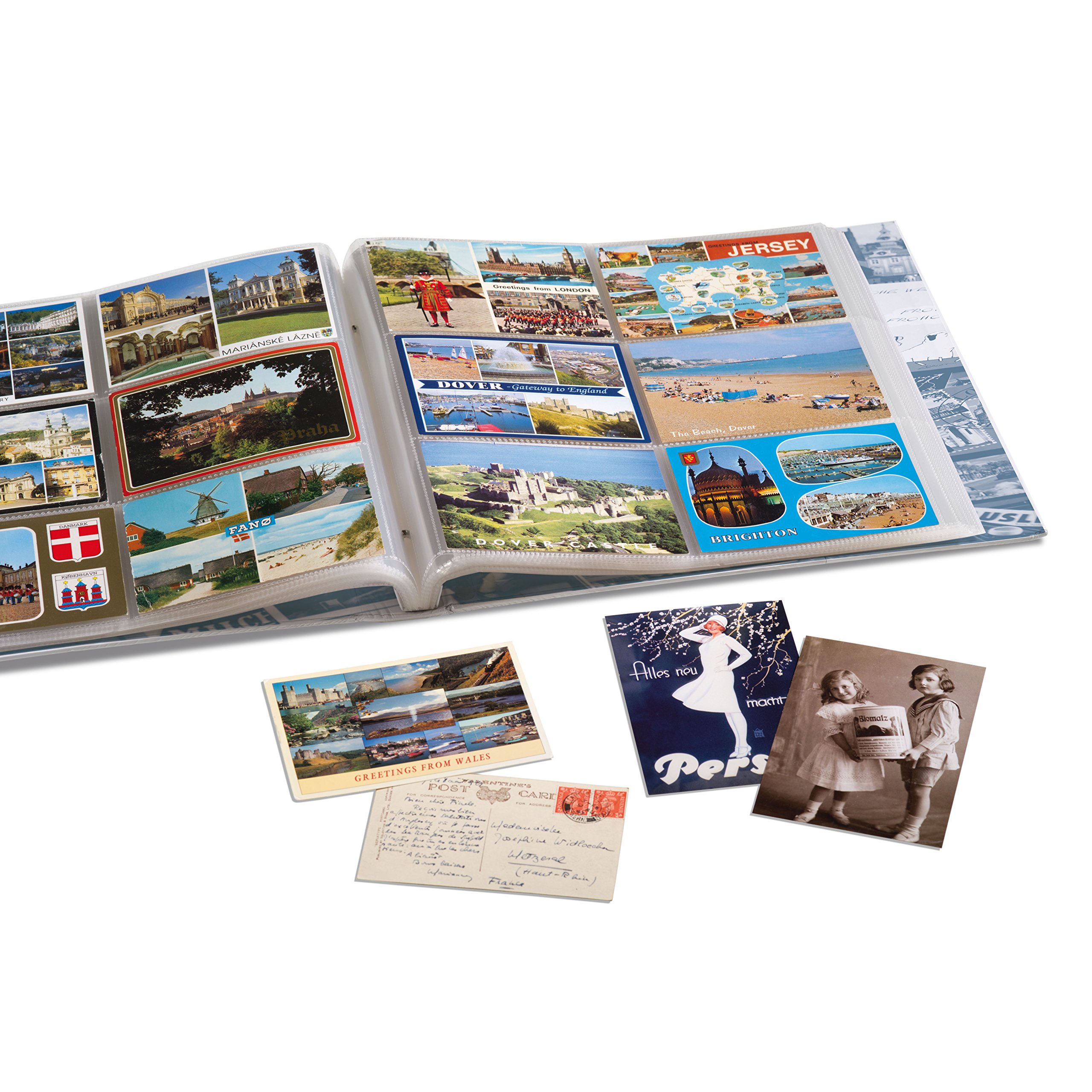 Leuchtturm 342621 Álbum de colección - Álbum de Postales para 600 Postales - 50 Fundas rígidas