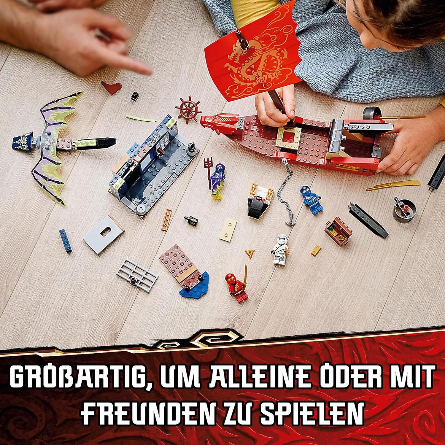 LEGO Ninjago - Battle of the Sky Medium Battleship Bounty 71749 Toy Ninja Ninja - Picture 3 of 9