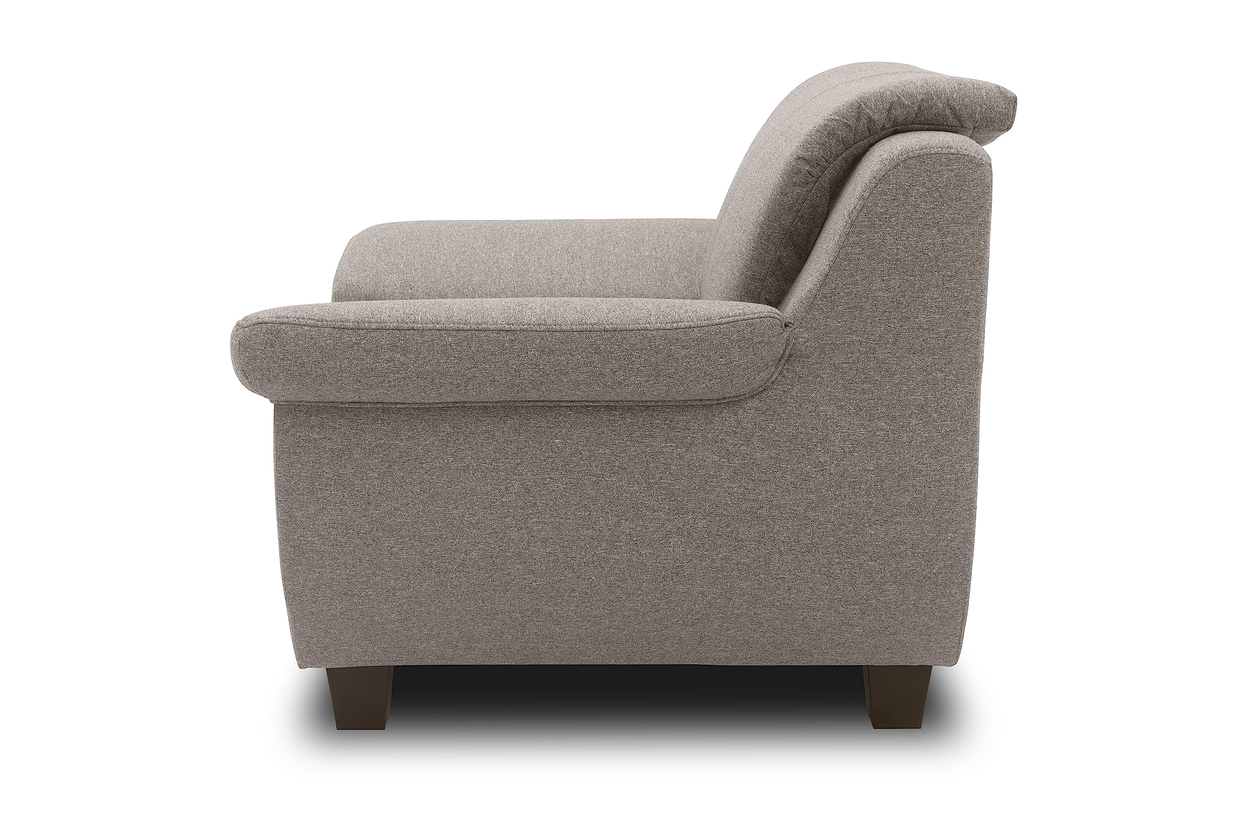 DOMO. collection Panama Sessel, Polstersessel, Einzelsessel, Sofa Garnitur, 3-2-1, Taupe, 108 cm