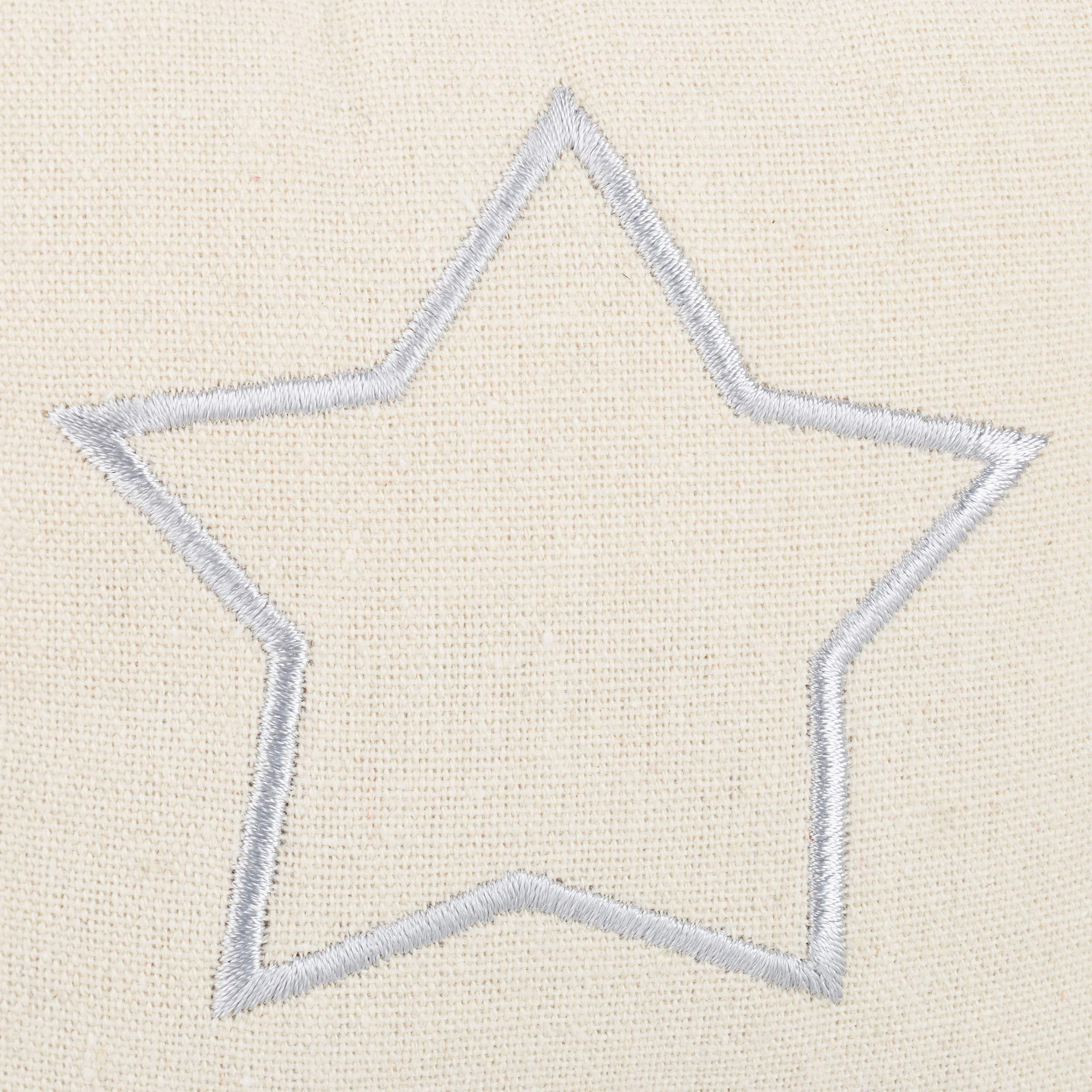 10x Fermaporta a Sacco, Blocca Porte e Finestre, Tessuto, Manico e Stella Decorativa, 18,5x14x10 cm, Beige