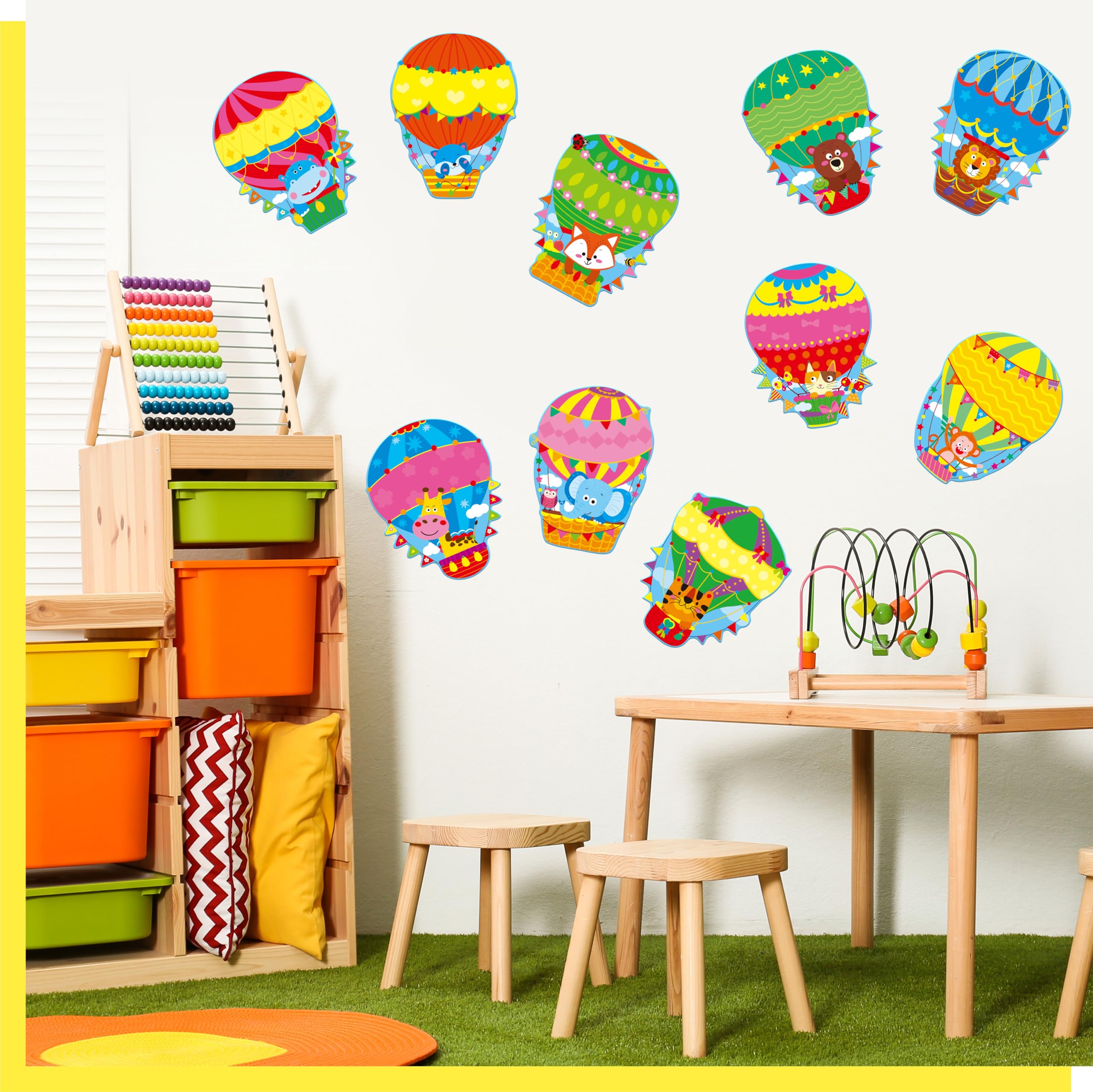 56 sagome mongolfiera decorazioni bacheche aule feste bambini studenti