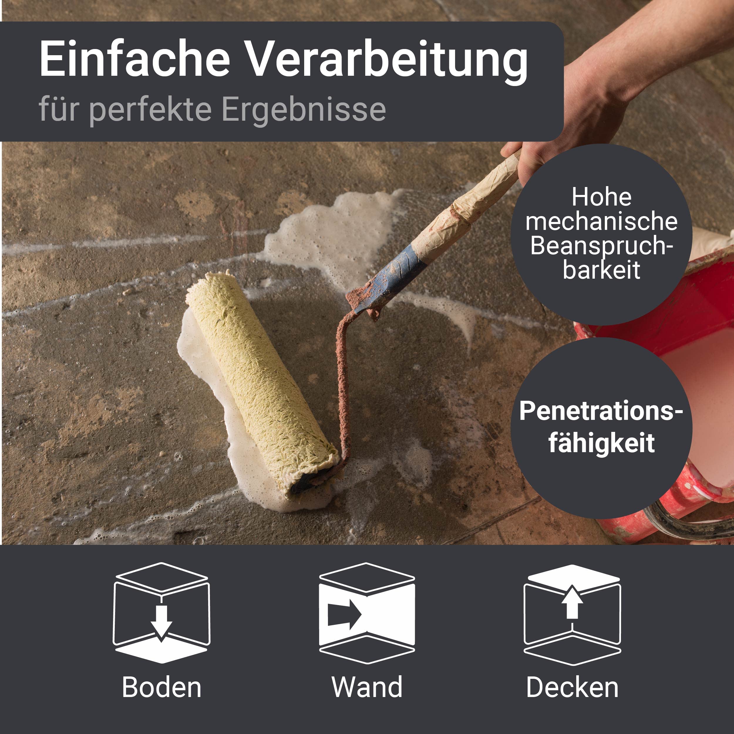 WO-WE Grundierung für Bodenfarbe Epoxidharz Bodenbeschichtung Primer Beton Haftgrund W703-5kg