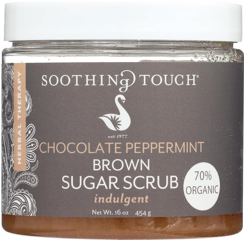 Esfoliante corporal de açúcar mascavo Soothing Touch Chocolate Peppermint, 454 g