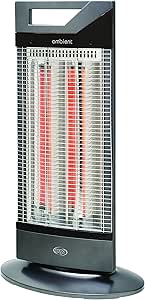 Argoclima Ambient Stufa in Fibra di Carbonio Oscillante, Grigio Antracite