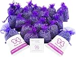 Lavender Sachets Pre-Filled for Refreshing Drawers Closets Dressers Shoe Boxes Wedding Toss Home Fragrance Fresh Scents (Pack of 22)