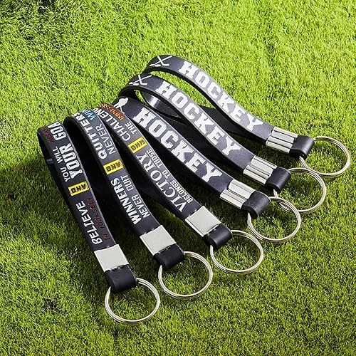 Miniatura 6 de 24 llaveros motivacionales de hockey para deportes, hockey y fiesta, suministros con citas motivacionales, suministros de fiesta de cumpleaños para