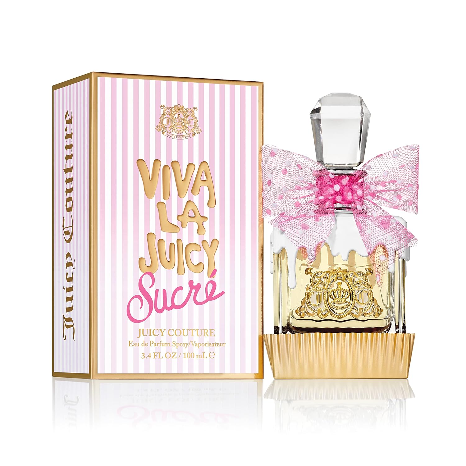 Juicy Couture Viva La Juicy Sucré Eau De Parfum, Women's Perfume with Notes of Peach, Orange Flower & Whipped Cream - Fruity & Sweet, EDP Spray
