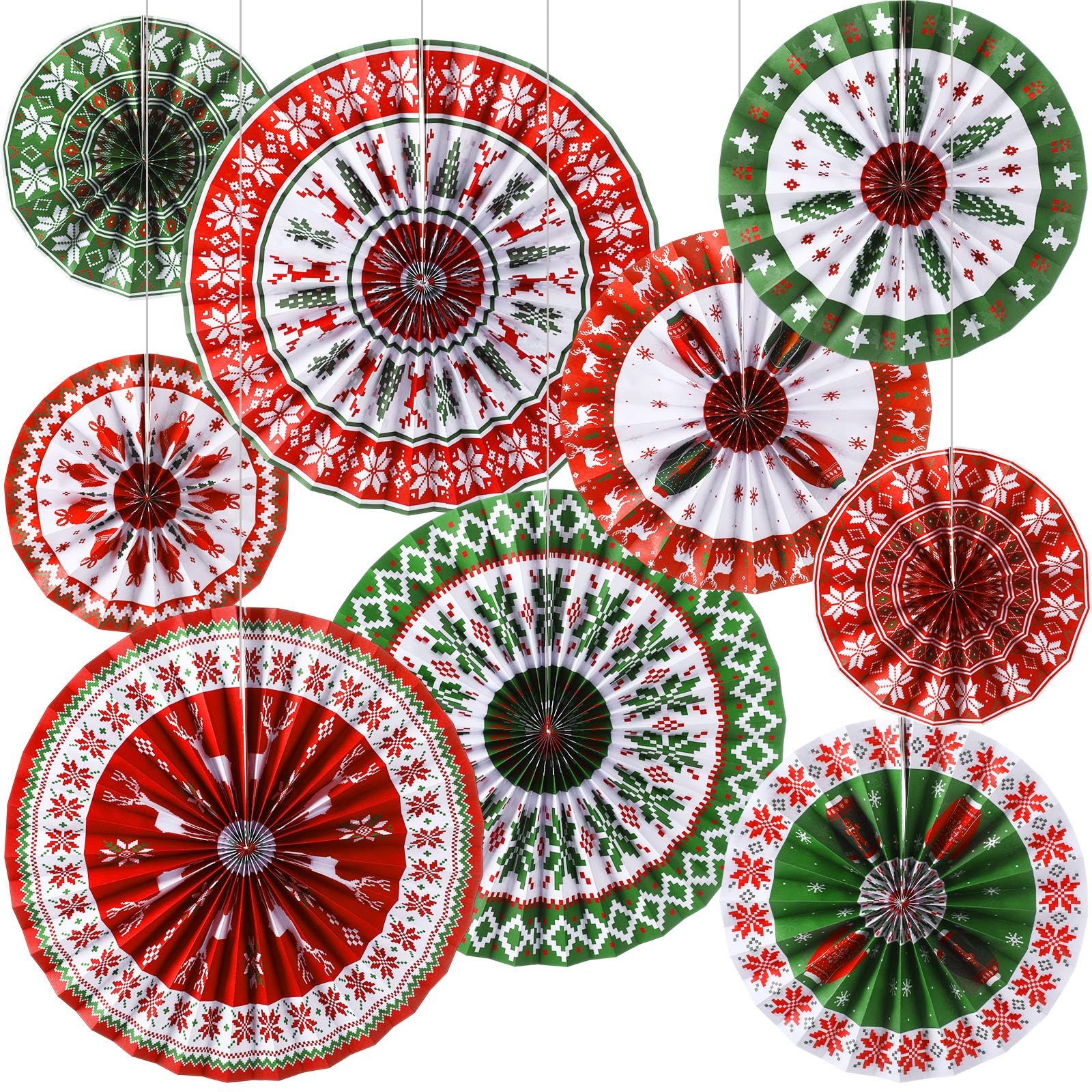 Éventails de Noël en papier pour salle de classe et décoration de fête d'anniversaire