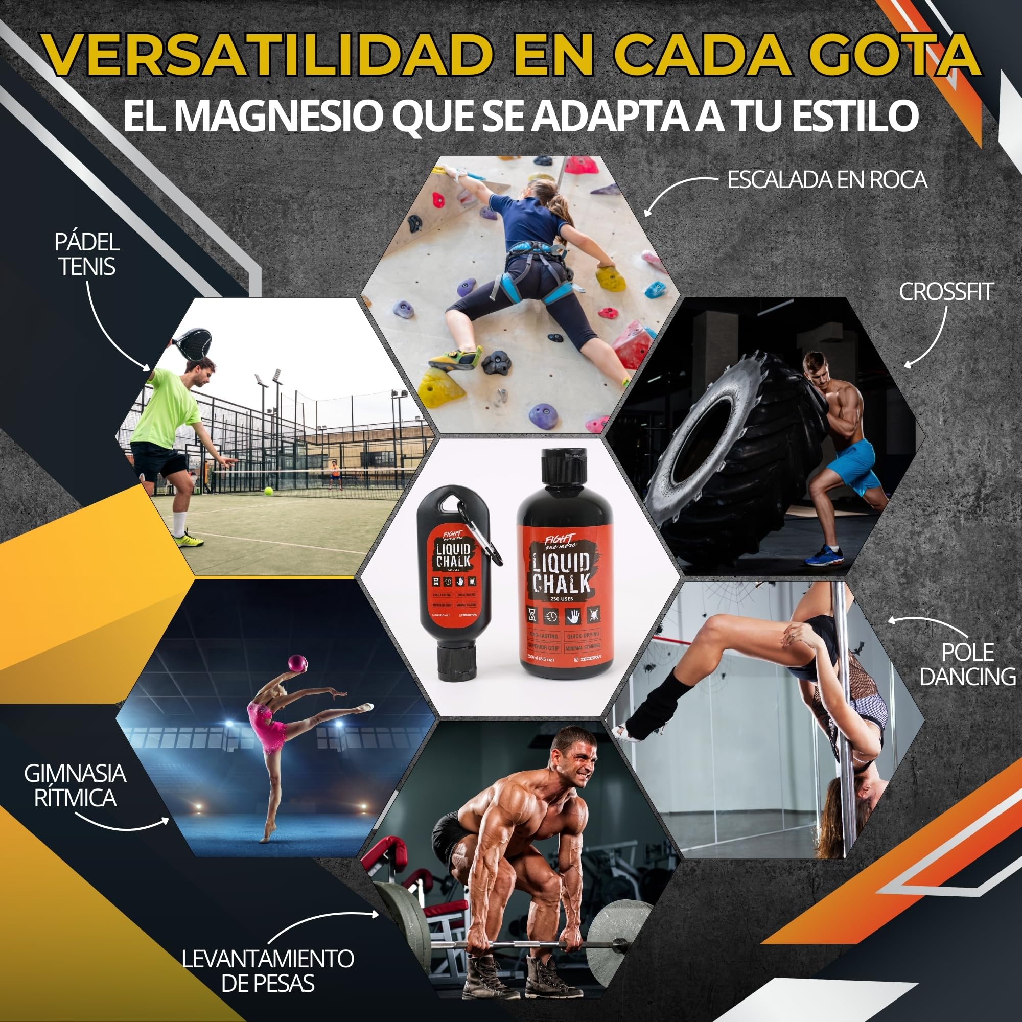 Magnesio Líquido Exclusivo Color Rojo o Verde | Agarre Crossfit | Tiza Líquida para Escalada y Gimnasio