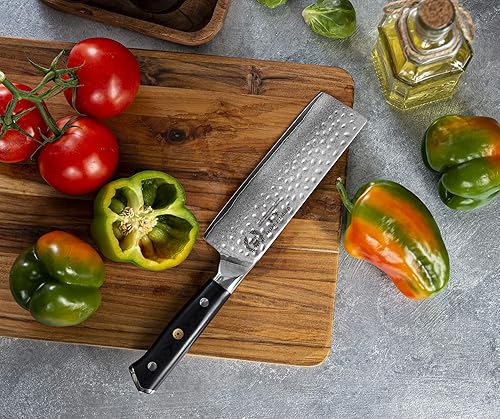 Miniatura 4 de Regalia Nakiri (Usuba) Cuchillo de chef para verduras: mejor cuchillo japonés AUS10 de 67 capas de acero inoxidable de Damasco de acero de Damasco