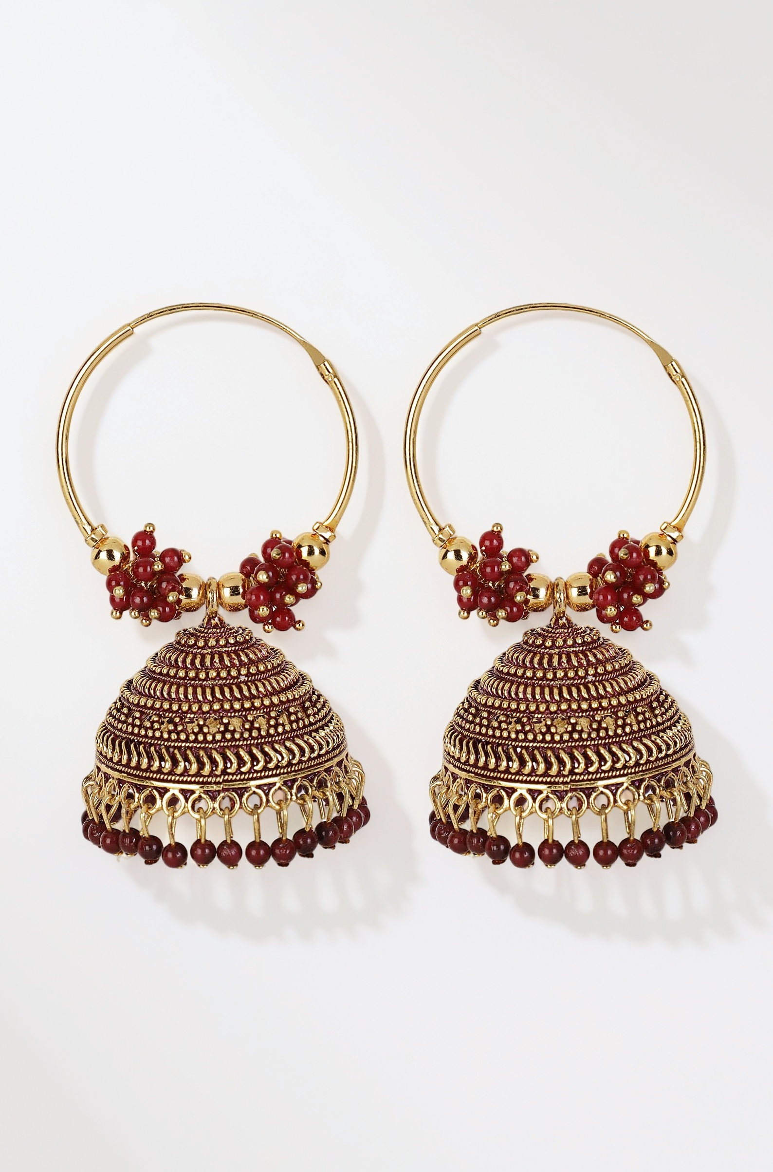 Shining Diva Fashion Latest Stylish Traditional Hoop Jhumki Earrings for Women & Girls