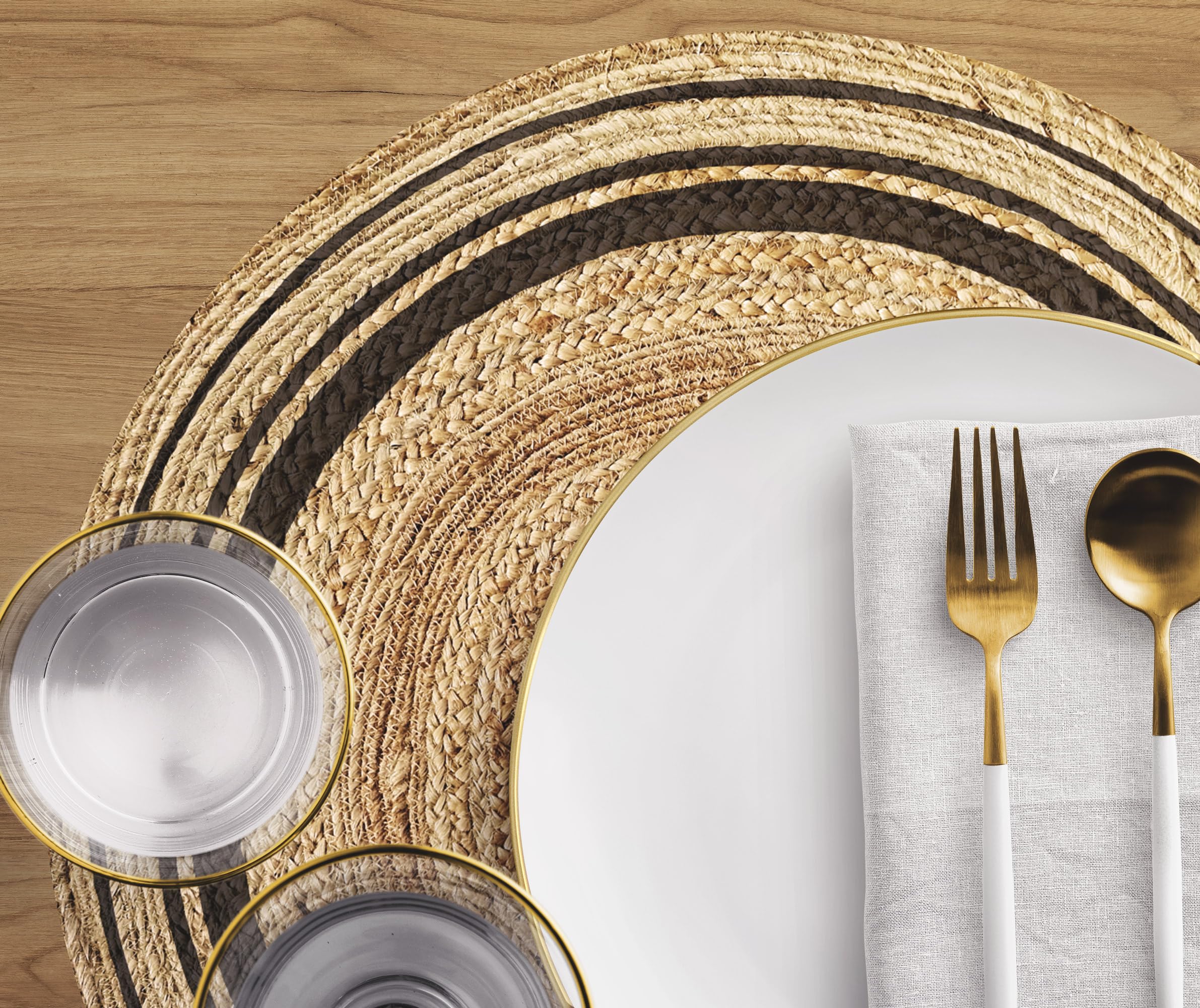 Sets de table ronds Viniliko de 40 cm pour sublimer vos dîners chaleureux entre amis