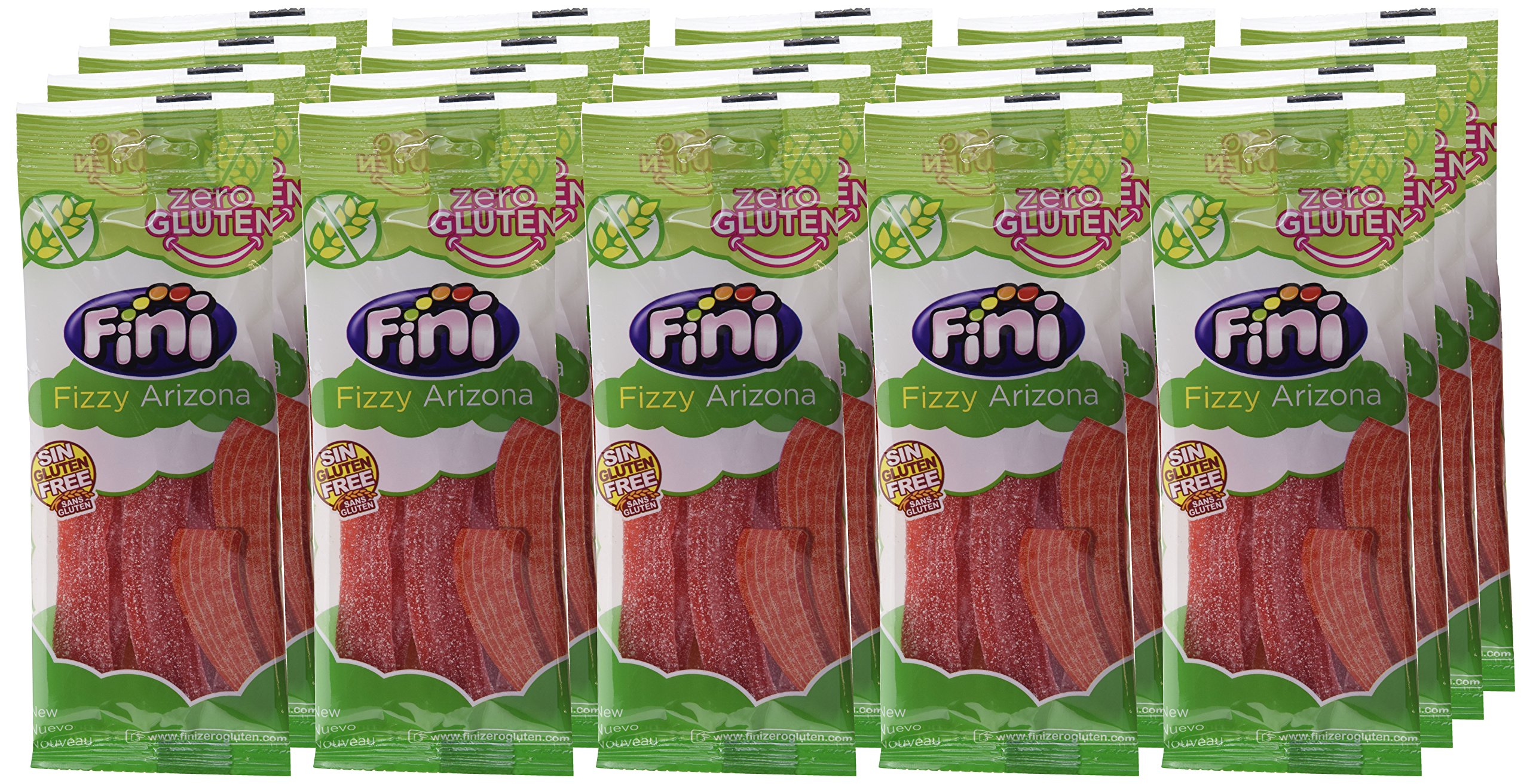 Fini Lenguas de Regaliz Sin Gluten Sabor Fresa - 80 gr (Paquete de 1)