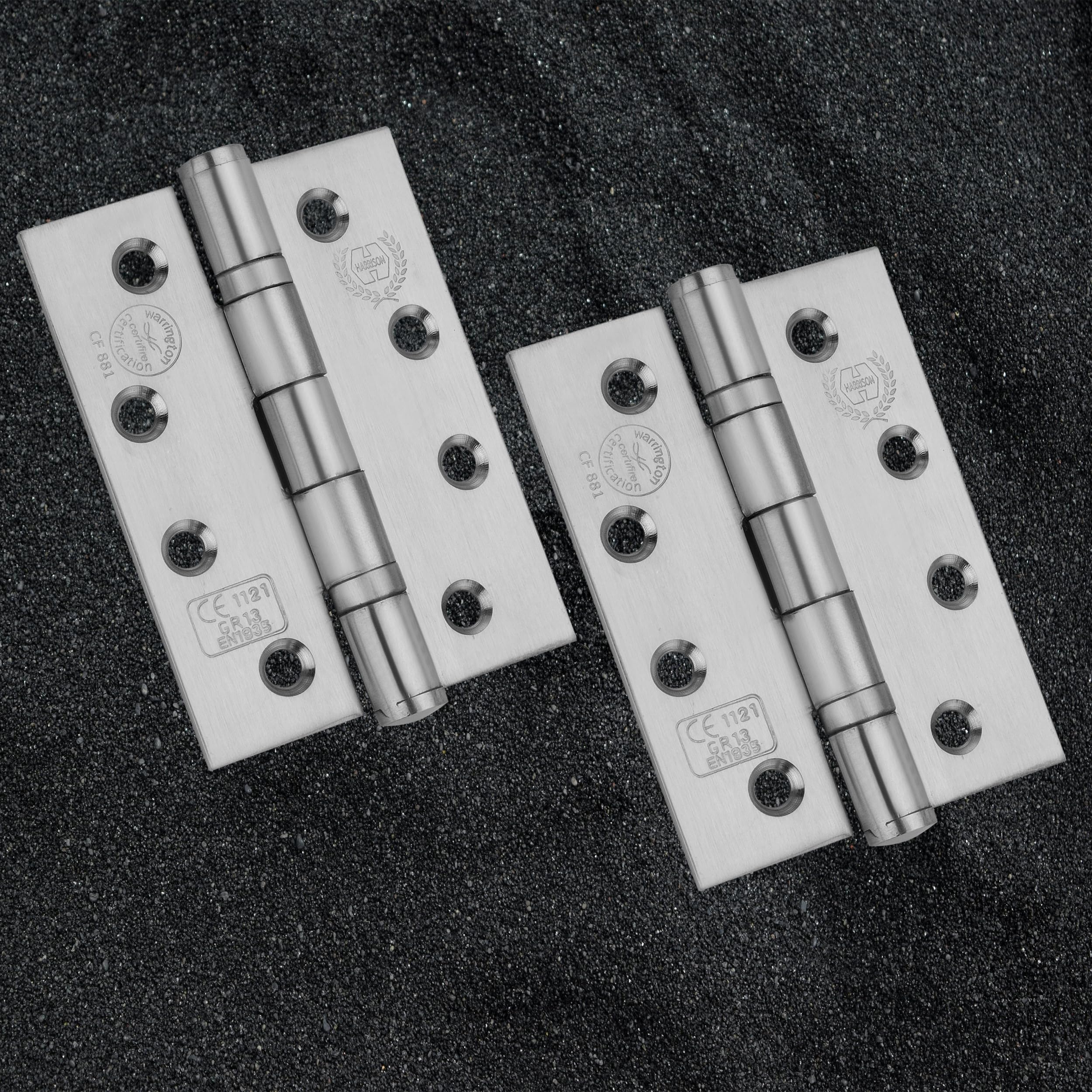 Harrison 4-Inch Satin Nickel Stainless Steel Ball Bearing Door Butt Hinges 0971 - Smooth Movement Hinge for Door - Pack of 2 (B0D8L1F181) Amazon Price History, Amazon Price Tracker