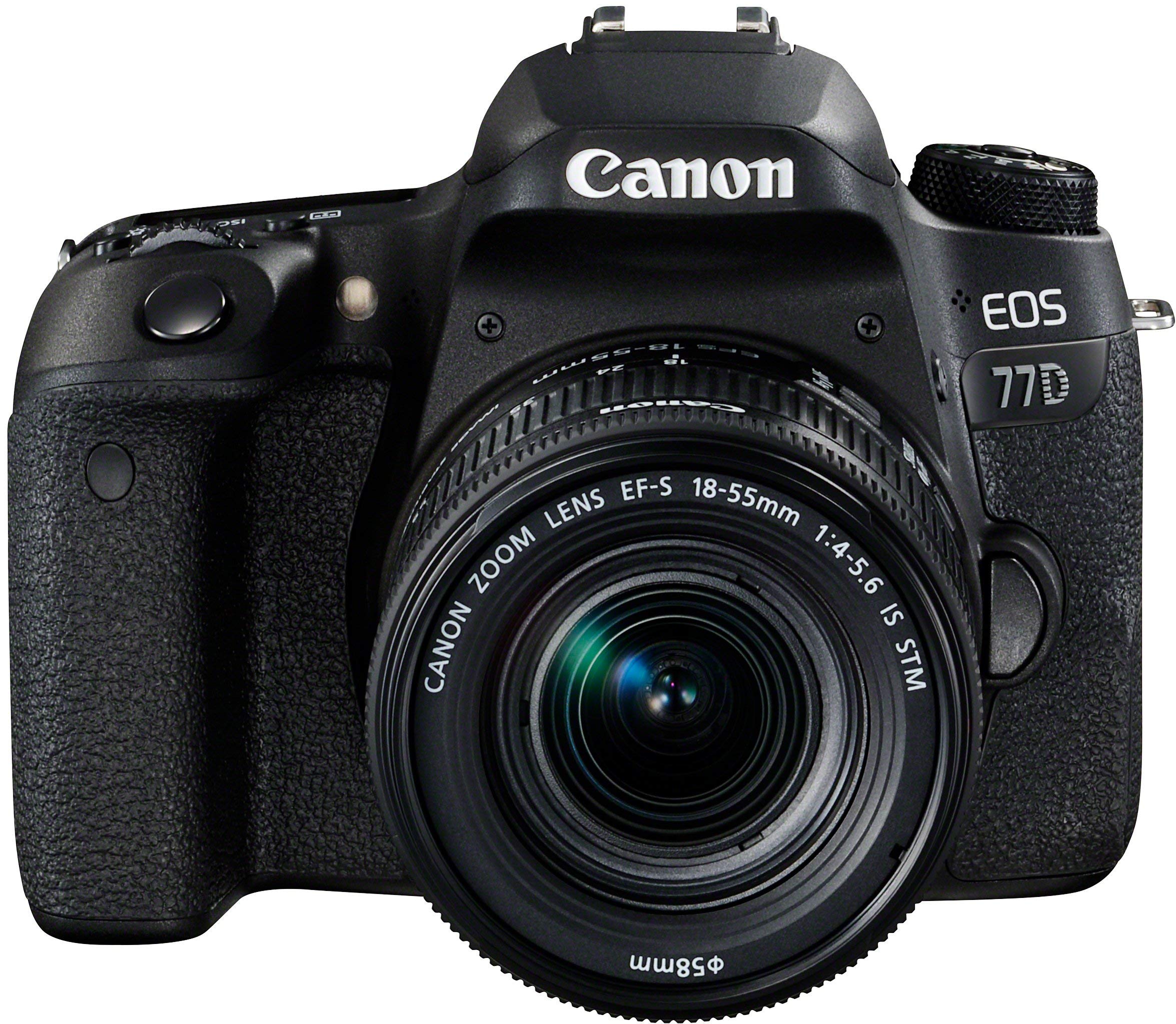 Canon EOS 77D Reflex Numérique + EF-S 18-55mm F/4-5,6 IS STM - Noir (Reconditionné)