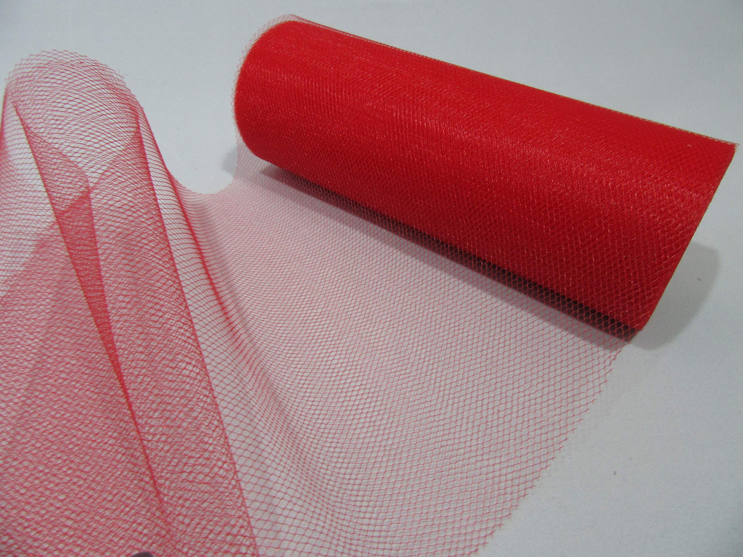 1 Full Roll Reel 15cm 10 metres Red Tulle Mesh Net Netting 150mm (Nearly 6 inch) Tutu Underskirt 15 cm