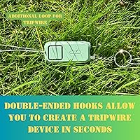 Vista 2 de Sound Grenade by BASU® - Alarma personal de 130 db para acampar y senderismo, Tripwire, oso, alarma perimetral (original, verde)