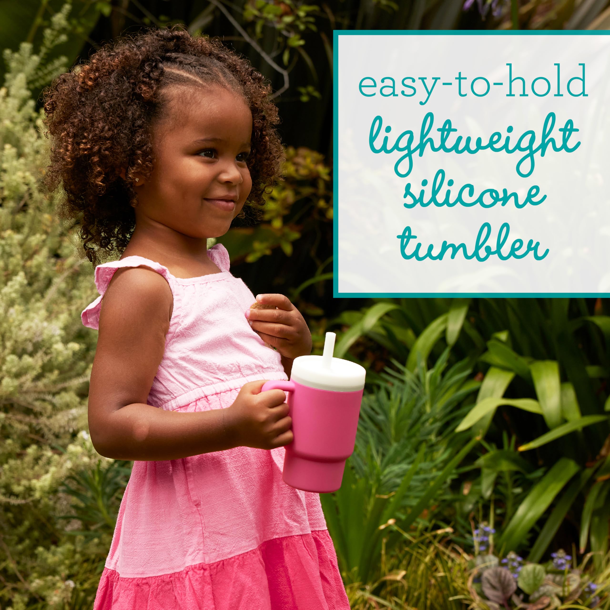 INFANTINO My 1st Tumbler, Adorable Miniature Tumbler with Leak-Resistant Straw and Toddler-Friendly Handle - Image 2