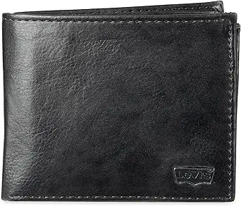 Levi's Men's RFID Extra Capacity Slim Bifold Wallet with Multiple Card Slots