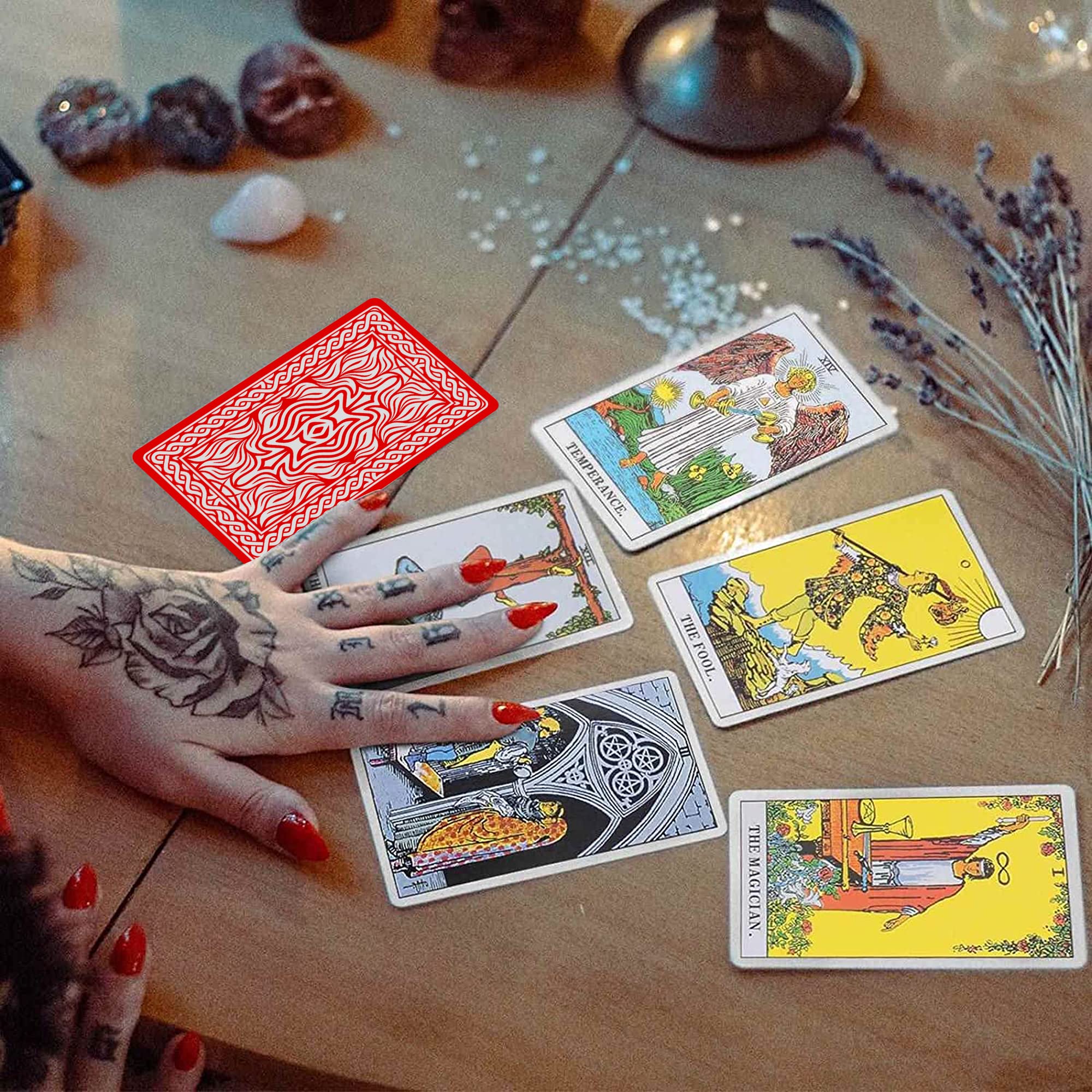 Classic Tarot Cards Deck with Detailed Guidebook - 78 Original Smith Artwork, Traditional Tarot Deck, Durable Tarot Cards Set for Beginners & Expert Readers 2