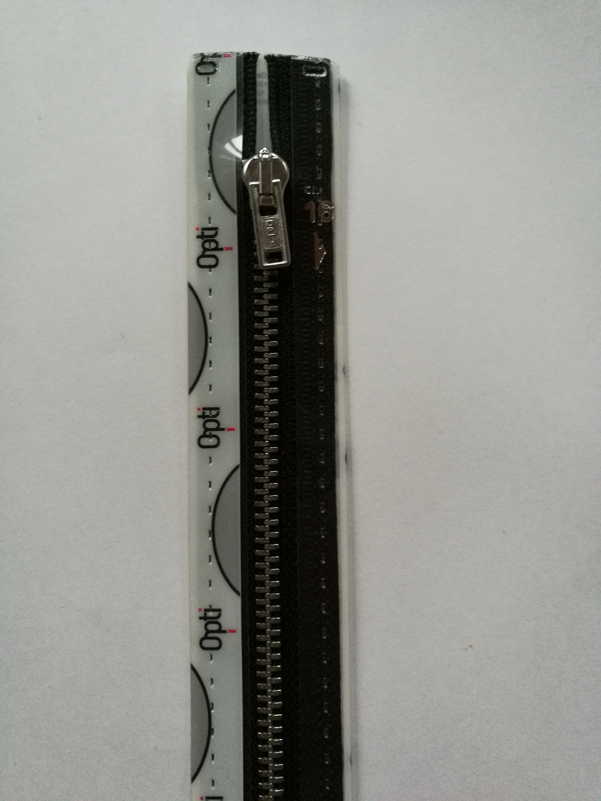 Opti Zip Fastening, 00000 Black, 18cm