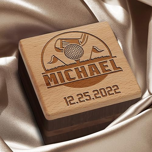 Miniatura 10 de Regalo de golf personalizado para hombres y mujeres, juego de golf personalizado con bonitas bolas y caja de madera de lujo, ideas de regalo únicas