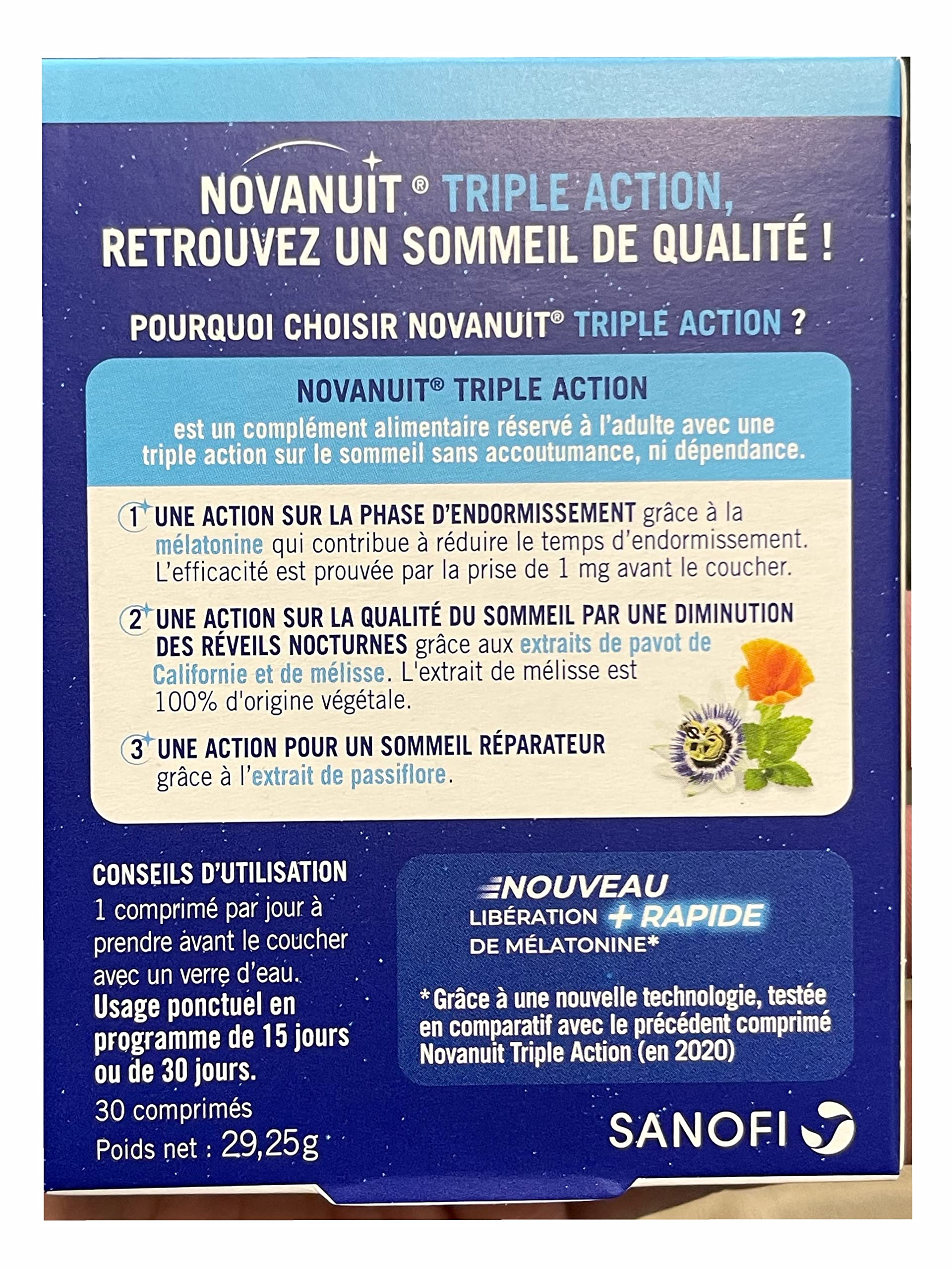 Novanuit Sleep Triple Action - Compresse Senza Biossido di Titanio - TRATTAMENTO 4 Mesi - Set di 4 Scatole da 30 Comp (4)